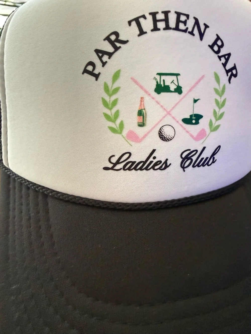 Par Then Bar - Ladies Club Golfer Women's - Mesh Snap Back Trucker Hat - Picture 4 of 7